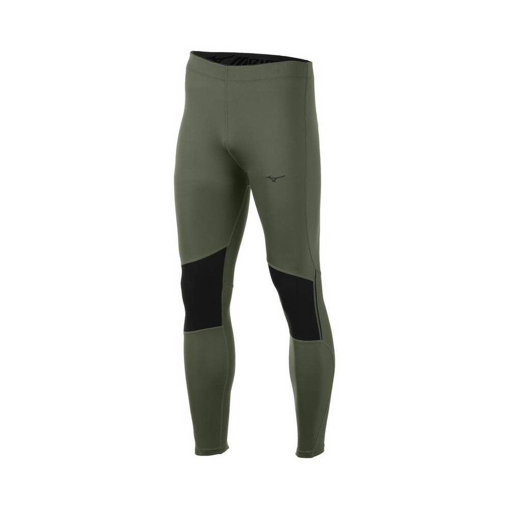 Leggings Mizuno Breath Thermo® - Homem - Verdes/Pretas - HGTNX8563